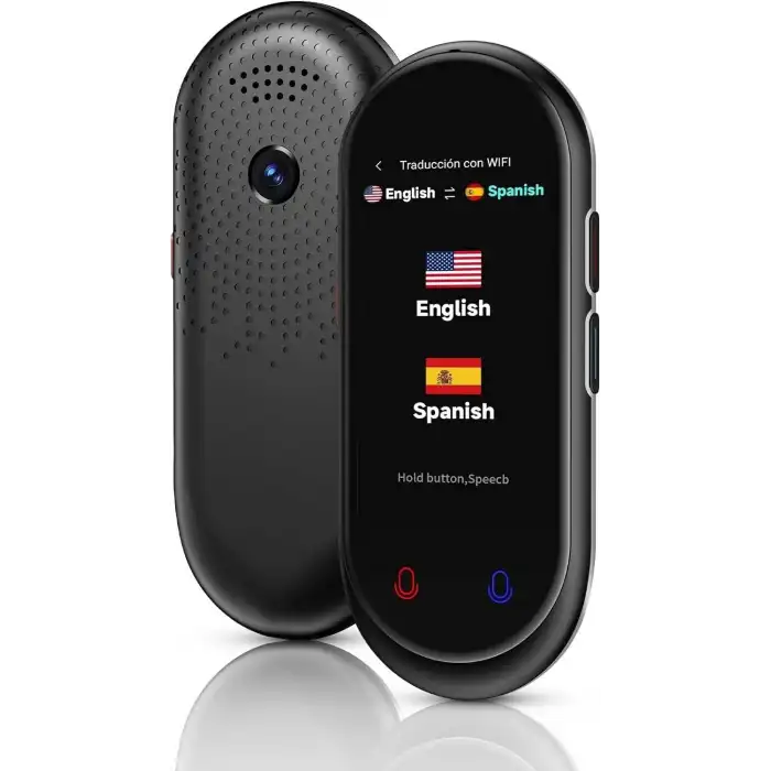 HASLED  5 Yönlü Taşınabilir Tercüman WiFi Gerektirmez 138 Dil - Siyah