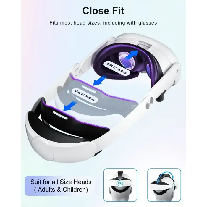 Hatalkin Kafa Bandı ve 10000mAh Pil  - Quest 3S İçin (Sadece Aksesuar)