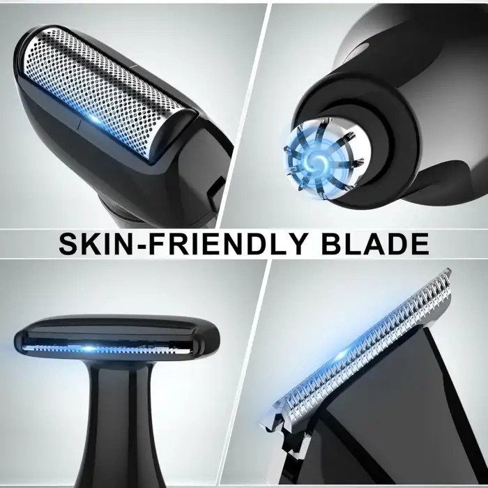 Hatteker Elektrikli Sırt Tıraş Makinesi - Yüz, Kol, Çene Sakal Uzatma Saplı