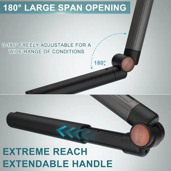 Hatteker Elektrikli Sırt Tıraş Makinesi - Yüz, Kol, Çene Sakal Uzatma Saplı