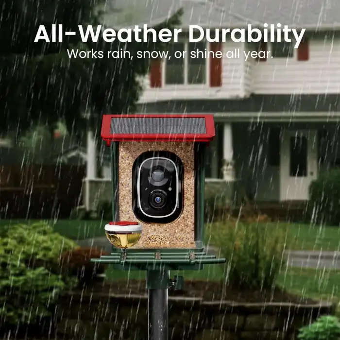 Heapets Kamera, Güneş Enerjili 2K HD Video - Kırmızı