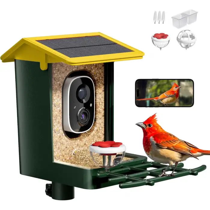 Heapets Kamera, Güneş Enerjili 2K HD Video - Sarı