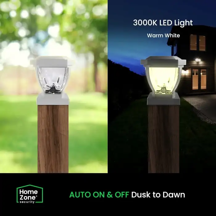 Home Zone Security Dış Mekan Solar Direk Başlığı Işıkları - Beyaz