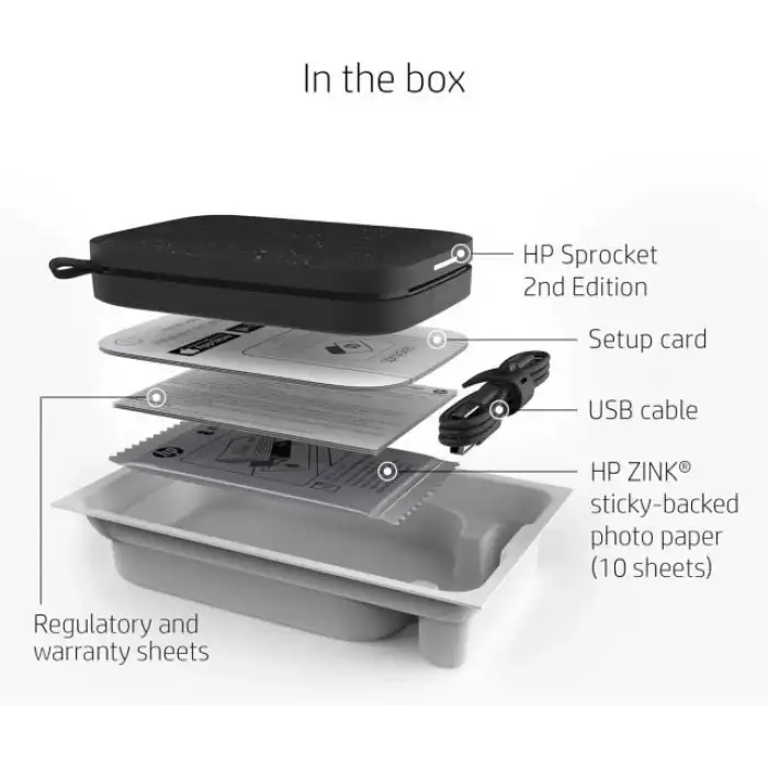 HP Sprocket Taşınabilir 2x3 Anında Fotoğraf Yazıcısı