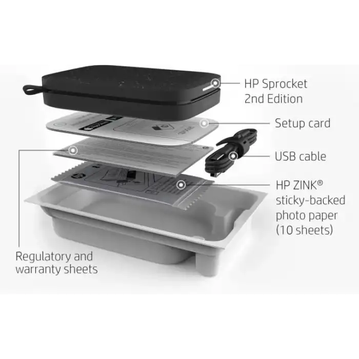 HP Sprocket Taşınabilir 2x3 Anında Fotoğraf Yazıcısı