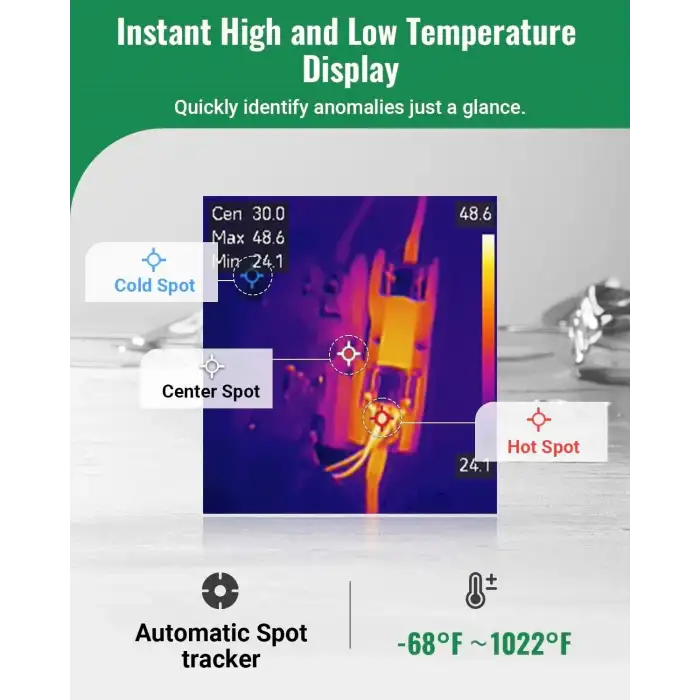 HSFTOOLS HF96 Termal Görüntüleme Kamerası, Süper Çözünürlük 240 x 240