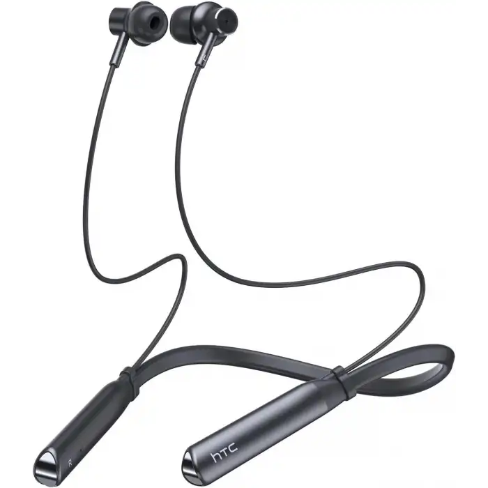 HTC Boyun Bantlı Bluetooth Kulaklık, Manyetik Stereo Kulaklık - Siyah