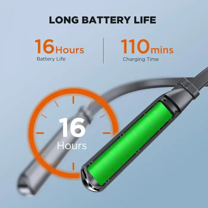 HTC Boyun Bantlı Bluetooth Kulaklık, Manyetik Stereo Kulaklık - Siyah