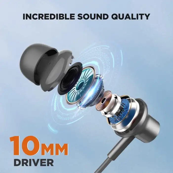 HTC Boyun Bantlı Bluetooth Kulaklık, Manyetik Stereo Kulaklık - Siyah