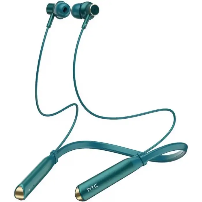 HTC Boyun Bantlı Bluetooth Kulaklık, Manyetik Stereo Kulaklık - Yeşil