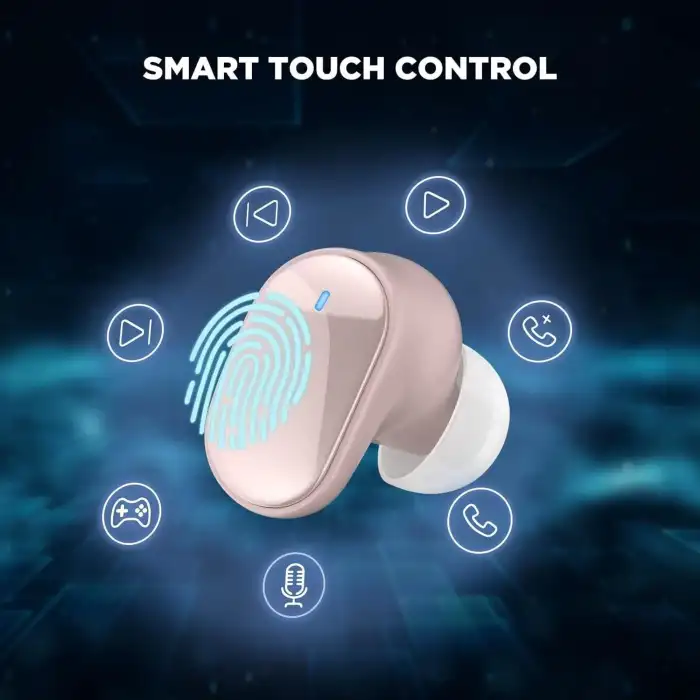 HTC True Kablosuz Kulaklıklar - Bluetooth 5.3, Kulak İçi Kulaklık - Pembe