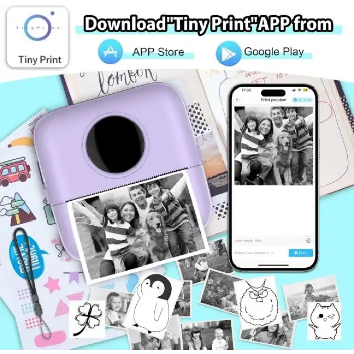 HuiJuKeJi Mini Etiket Yazıcısı