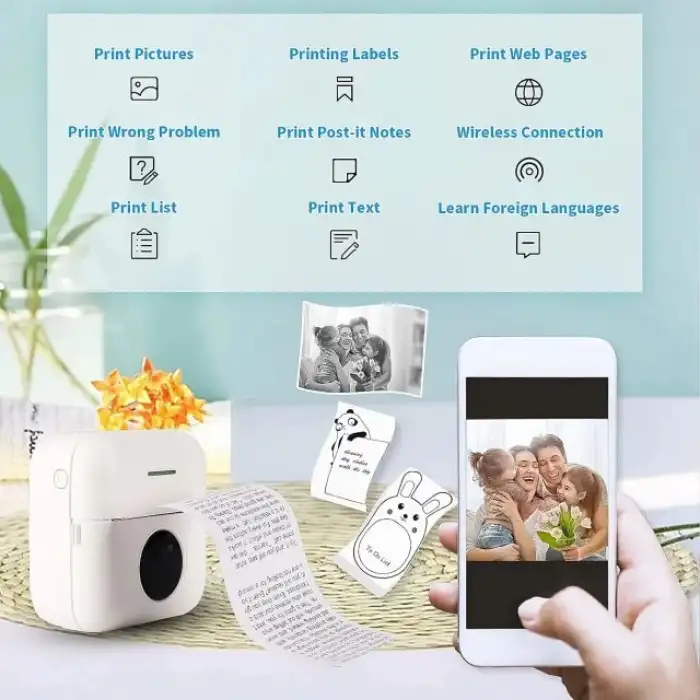 HuiJuKeJi Mini Etiket Yazıcısı