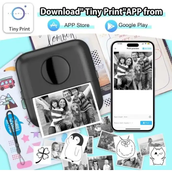 HuiJuKeJi Mini Etiket Yazıcısı