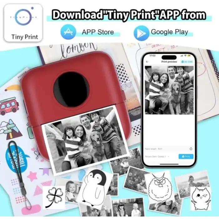 HuiJuKeJi Mini Etiket Yazıcısı