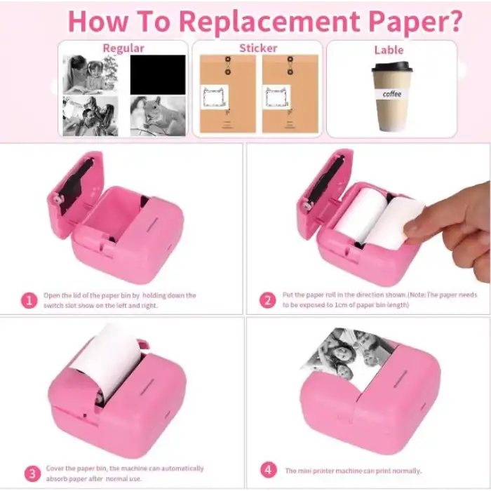 HuiJuKeJi Mini Etiket Yazıcısı