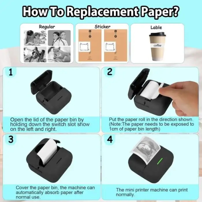 HuiJuKeJi Mini Etiket Yazıcısı