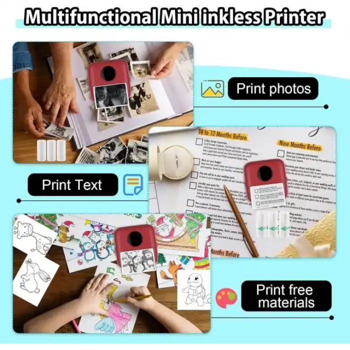 HuiJuKeJi Mini Etiket Yazıcısı