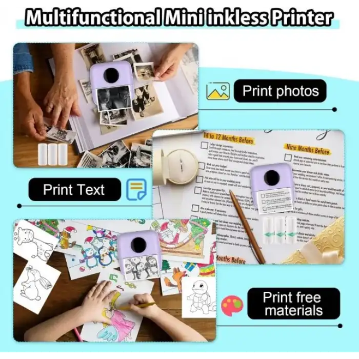 HuiJuKeJi Mini Etiket Yazıcısı