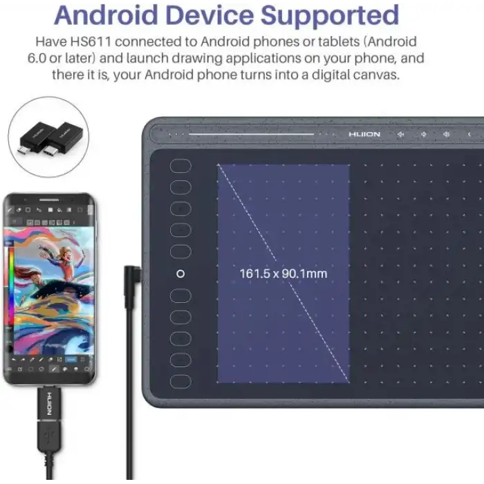 HUION HS611 Grafik Çizim Tableti