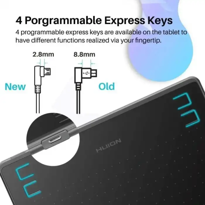 HUION HS64 Başlangıç Seviyesi Çizim Grafik Tableti