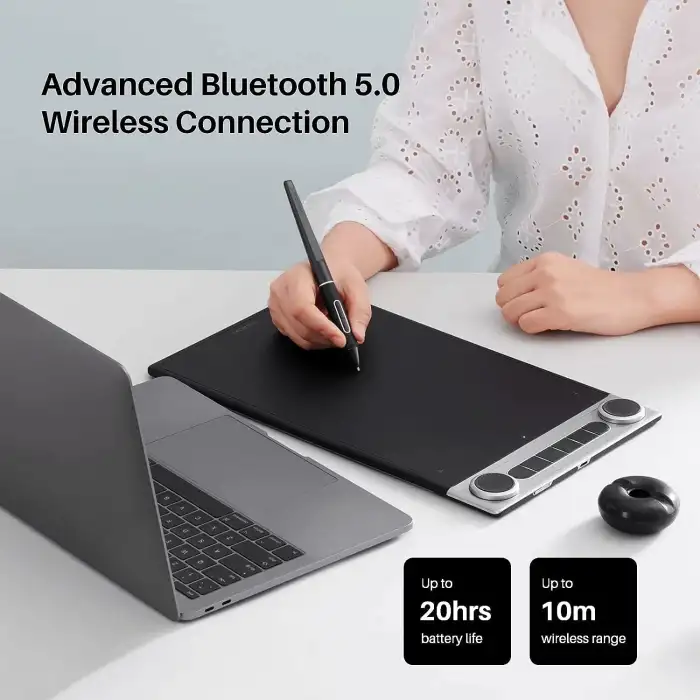 HUION Inspiroy Dial 2 Bluetooth Kablosuz Grafik Çizim Tableti