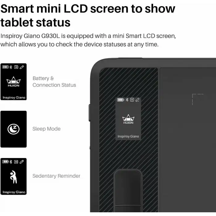 HUION Inspiroy Giano G930L Kablosuz Grafik Çizim Tableti