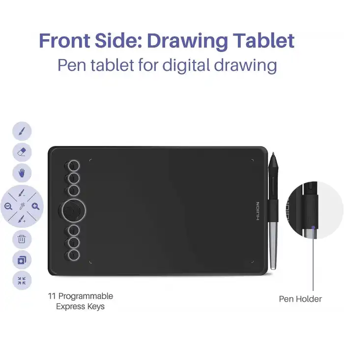HUION Inspiroy Ink H320M Siyah Çift Amaçlı Grafik Çizim Tableti