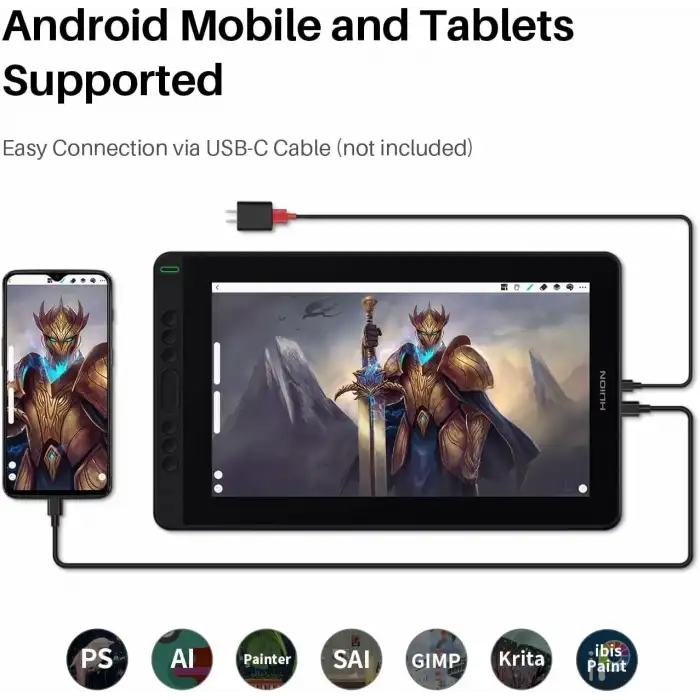 HUION KAMVAS 13 - 13.3 Inc Tam Lamine Grafik Çizim Tableti