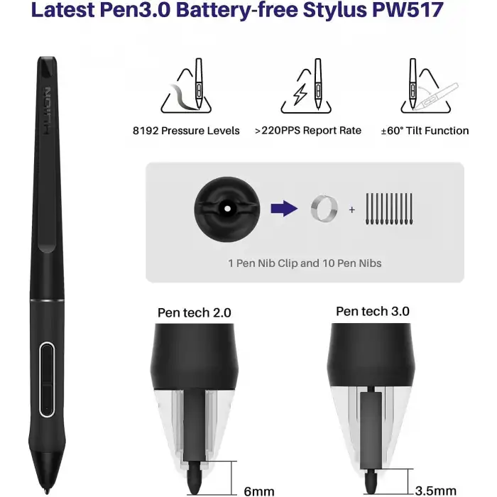 HUION KAMVAS 16 Grafik Çizim Tableti 15 Inc Ekranlı