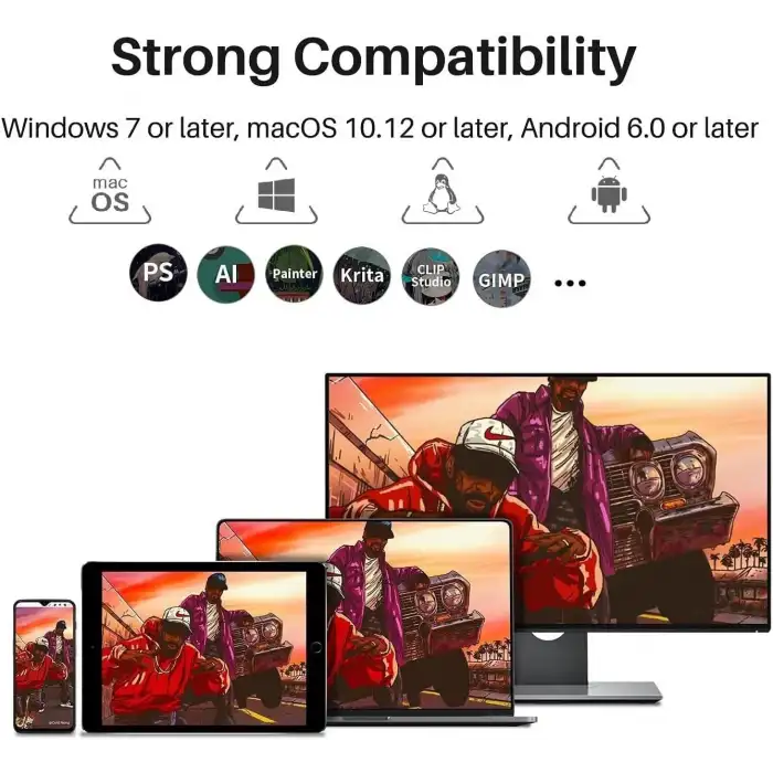 HUION KAMVAS 16 Grafik Çizim Tableti 15 Inc Ekranlı