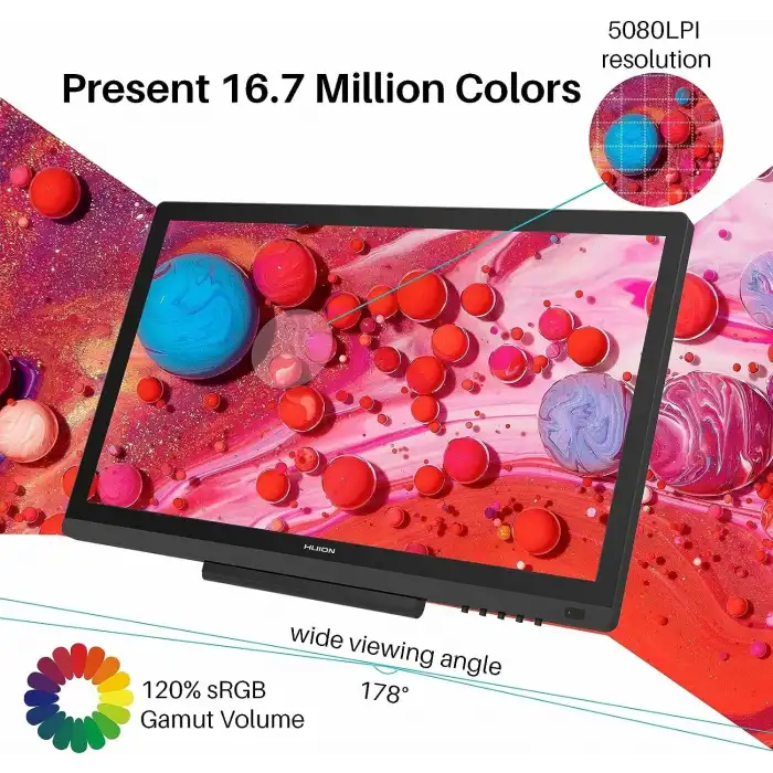 HUION KAMVAS 20 Grafik Çizim Monitörü Kalem Ekranlı Çizim Tableti