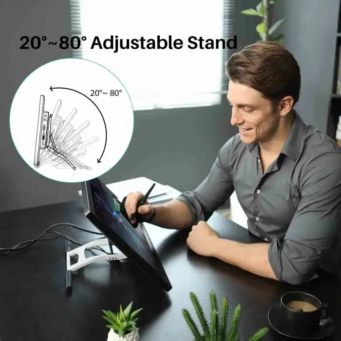 HUION KAMVAS 20 Grafik Çizim Monitörü Kalem Ekranlı Çizim Tableti