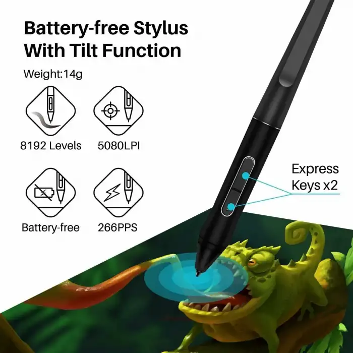 HUION KAMVAS Pro 12 GT-116 Grafik Çizim Monitörlü Çizim Tableti