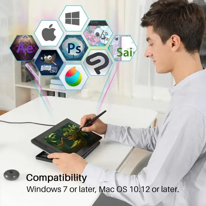 HUION KAMVAS Pro 12 GT-116 Grafik Çizim Monitörlü Çizim Tableti