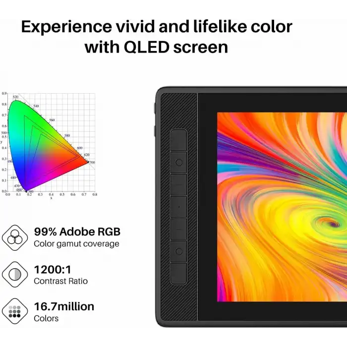 HUION KAMVAS Pro 13 2.5K QHD Grafik Monitör Çizim Tableti