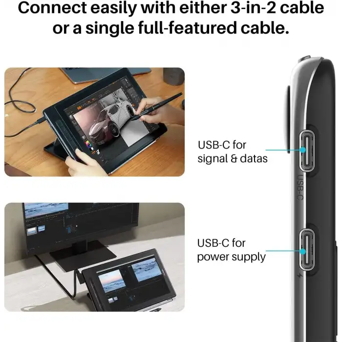 HUION KAMVAS Pro 13 2.5K QHD Grafik Monitör Çizim Tableti