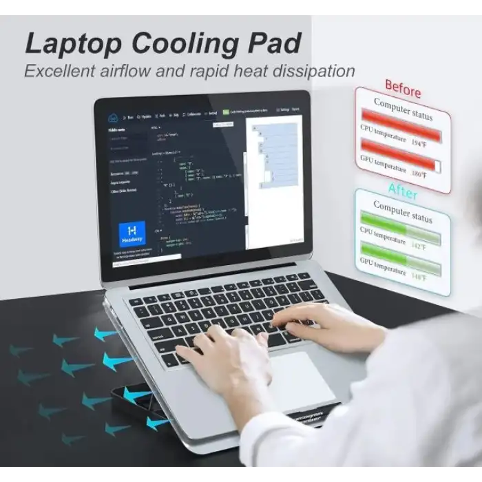 ICE COOREL Alüminyum Laptop Soğutucusu - 2023 Yükseltmesi
