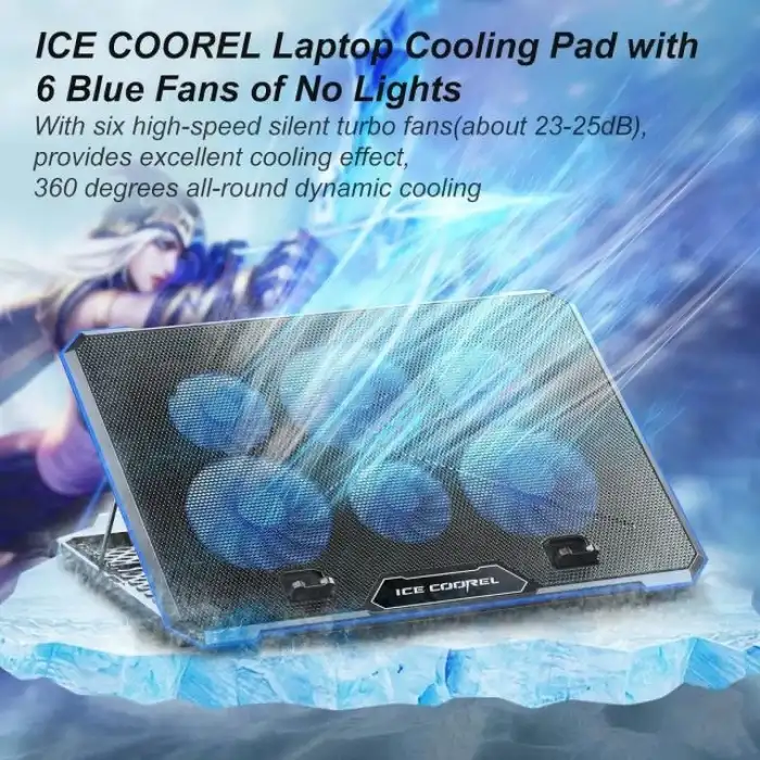 ICE COOREL Dizüstü Bilgisayar Soğutma Pedi - 38-43.9 cm
