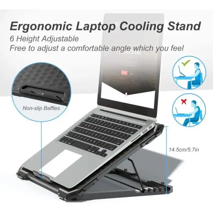 ICE COOREL Laptop Soğutucu - 35.5-43 cm