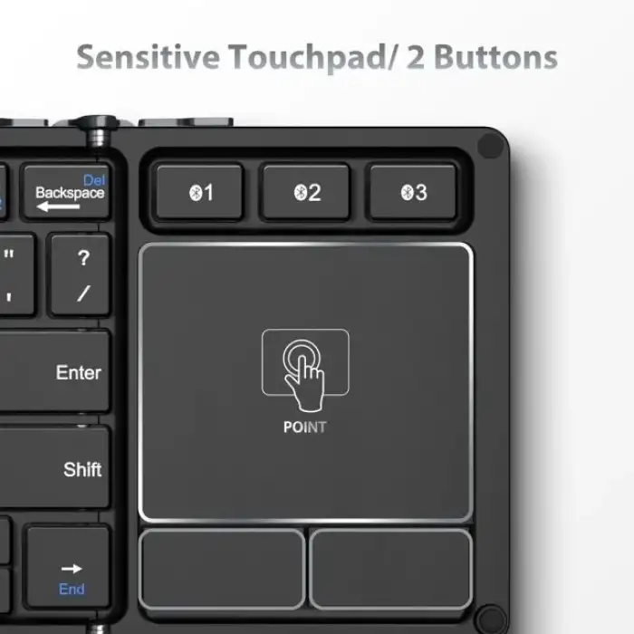 iClever Hassas TouchPadli Katlanır Bluetooth Klavye