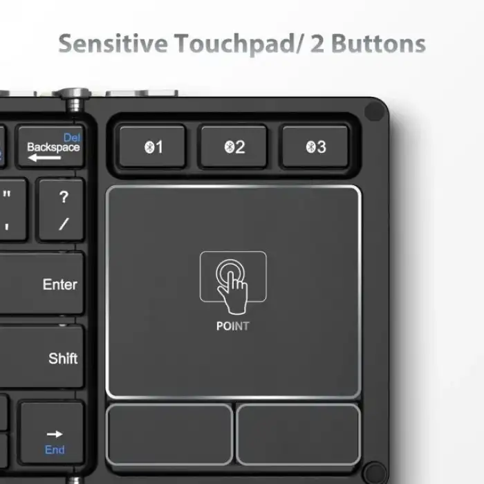 iClever Hassas TouchPadli Katlanır Bluetooth Klavye
