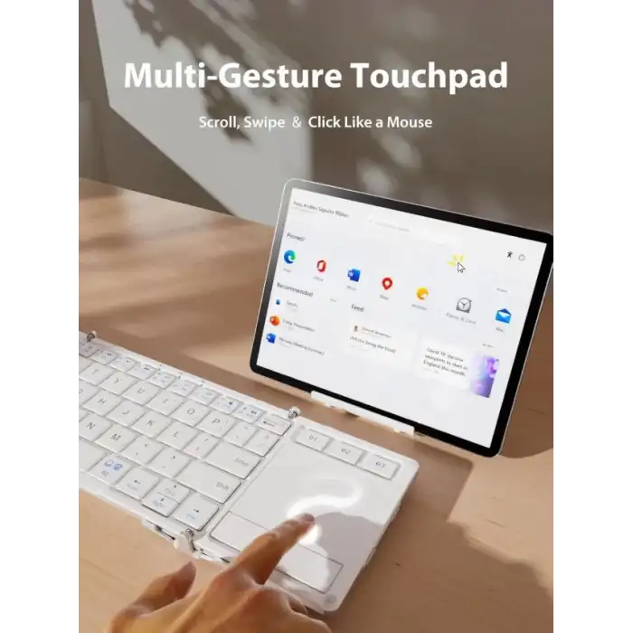 iClever Hassas TouchPadli Katlanır Bluetooth Klavye