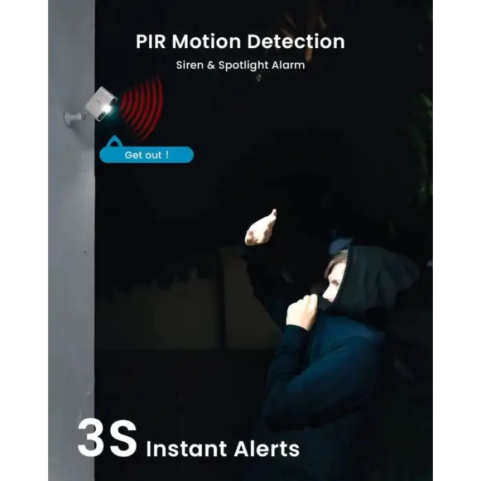 ieGeek Kablosuz Pille Çalışan WiFi Güvenlik Kamerası