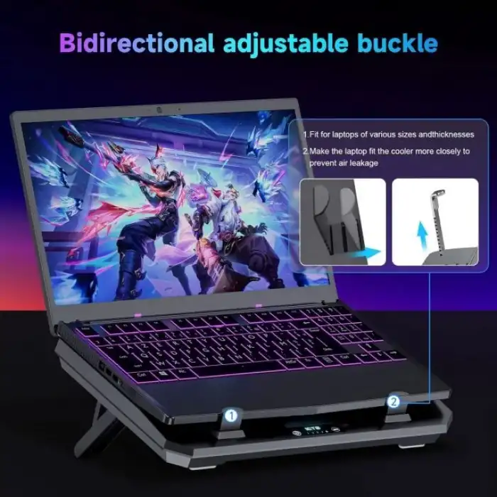 IETS GT300 Çift Üflemeli Laptop Soğutucusu - 35.5-43 cm