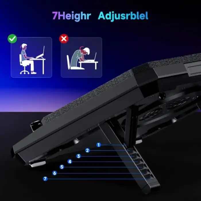 IETS GT300 Çift Üflemeli Laptop Soğutucusu - 35.5-43 cm