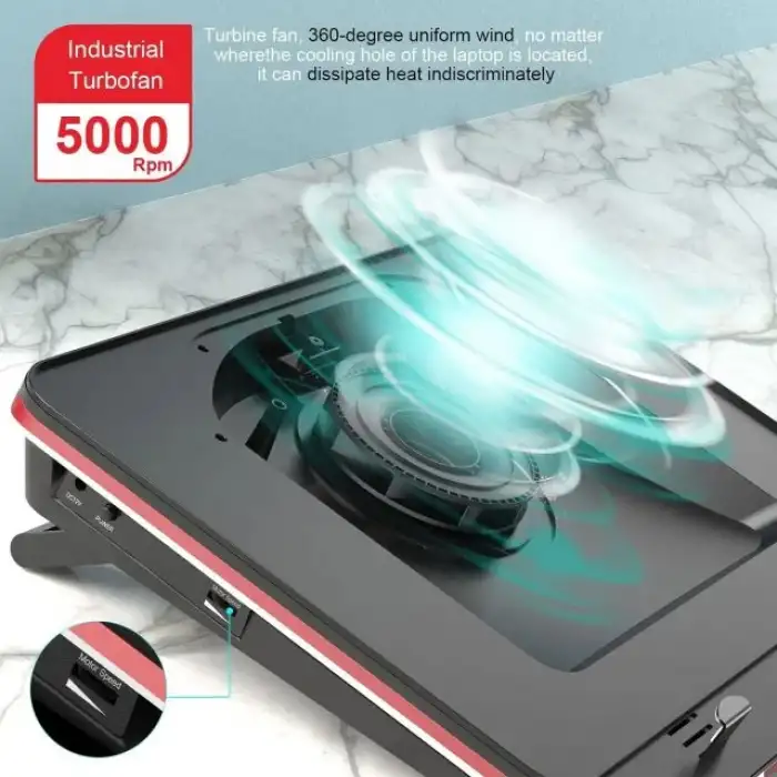 IETS GT500 Turbo Fan Laptop Soğutucu (5000 RPM) - V1(Hub)