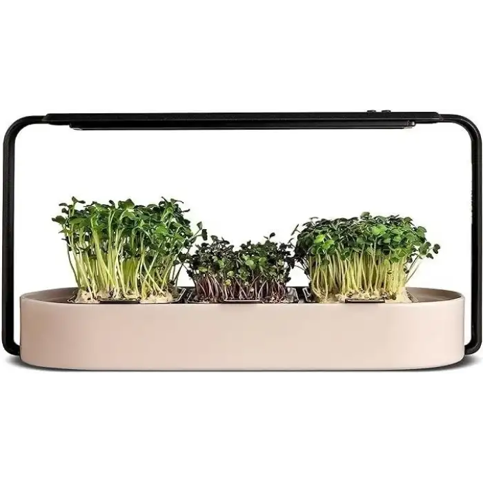 Ingarden Organik Süper Tohum Yetiştirme Kiti Otomatik 4 Kademe Led - Krem Bej