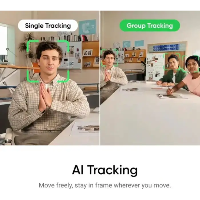 Insta360 Link 2 - PC/Mac için PTZ 4K Web Kamerası, 1/2 Sensör, Yapay Zeka Takip Özelliği