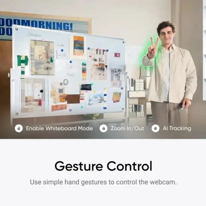 Insta360 Link 2 - PC/Mac için PTZ 4K Web Kamerası, 1/2 Sensör, Yapay Zeka Takip Özelliği